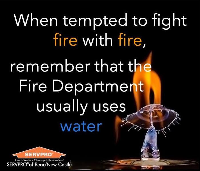 drop of water on a flame with a black background with text of the quote.